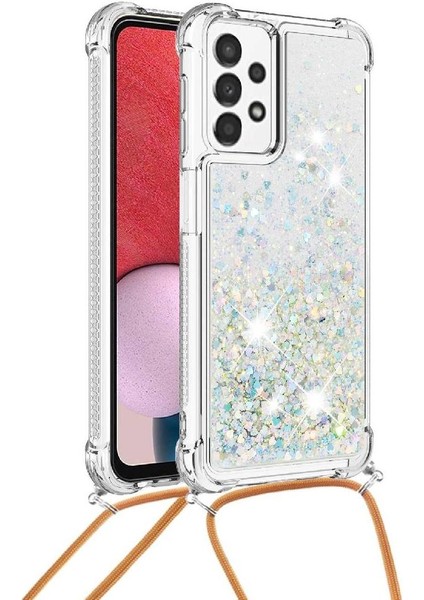 Samsung Galaxy A13 4g Glitter Hafif Dört Köşeli Darbeye Dayanıklı Kılıf (Yurt Dışından)