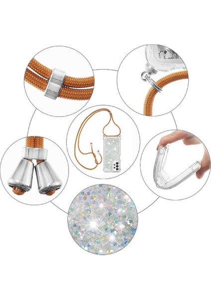 Samsung Galaxy A13 4g Glitter Hafif Dört Köşeli Darbeye Dayanıklı Kılıf (Yurt Dışından) fırsatları