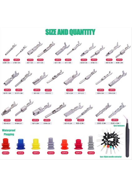 535PCS 26 Tipi Pimler Konektör Kiti Araç Elektrik Teli Konnektör Pimleri Terminal 1-3 5mm Otomotiv Pim Konektörleri (Yurt Dışından) modelleri