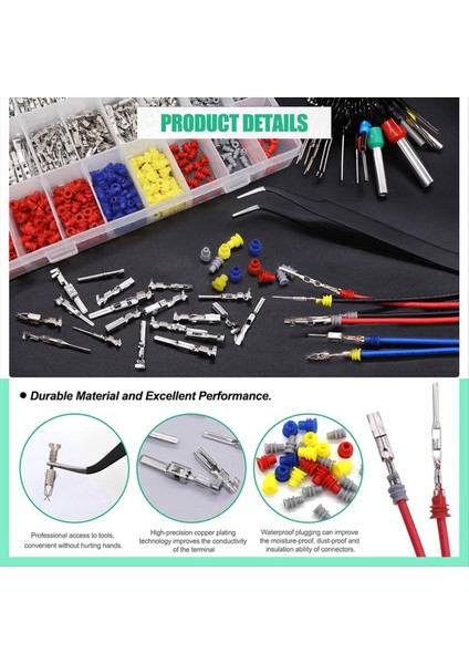 535PCS 26 Tipi Pimler Konektör Kiti Araç Elektrik Teli Konnektör Pimleri Terminal 1-3 5mm Otomotiv Pim Konektörleri (Yurt Dışından) indirimleri