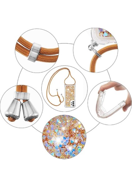 Samsung Galaxy A13 4g Glitter Hafif Dört Köşeli Darbeye Dayanıklı Kılıf (Yurt Dışından) fırsatları