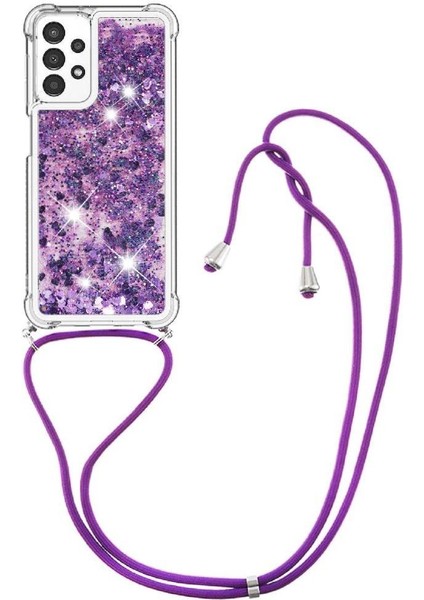 Samsung Galaxy A13 4g Glitter Hafif Dört Köşeli Darbeye Dayanıklı Kılıf (Yurt Dışından)