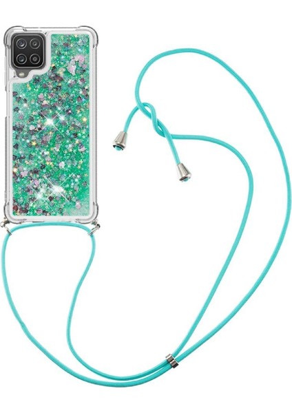 Samsung Galaxy A12 Ayarlanabilir Kordon Dört Köşeli Darbeye Dayanıklı Lens İçin Kılıf (Yurt Dışından)