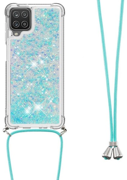 Samsung Galaxy A12 Ayarlanabilir Kordon Dört Köşeli Darbeye Dayanıklı Lens İçin Kılıf (Yurt Dışından)