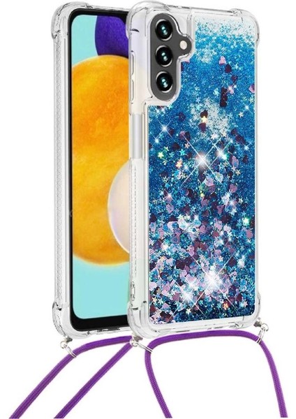 Samsung Galaxy A13 5g Glitter Lens Koruma Ayarlanabilir Kordon İçin Kılıf (Yurt Dışından)