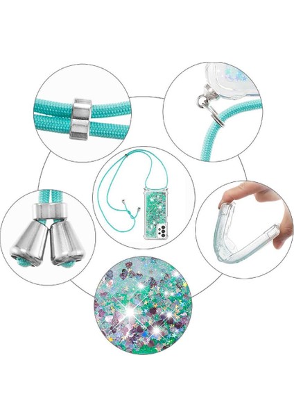 Samsung Galaxy A13 4g Glitter Hafif Dört Köşeli Darbeye Dayanıklı Kılıf (Yurt Dışından) fırsatları