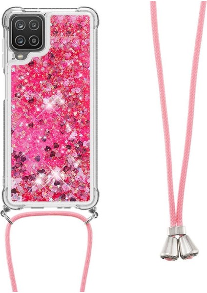 Samsung Galaxy A12 Ayarlanabilir Kordon Dört Köşeli Darbeye Dayanıklı Lens İçin Kılıf (Yurt Dışından)