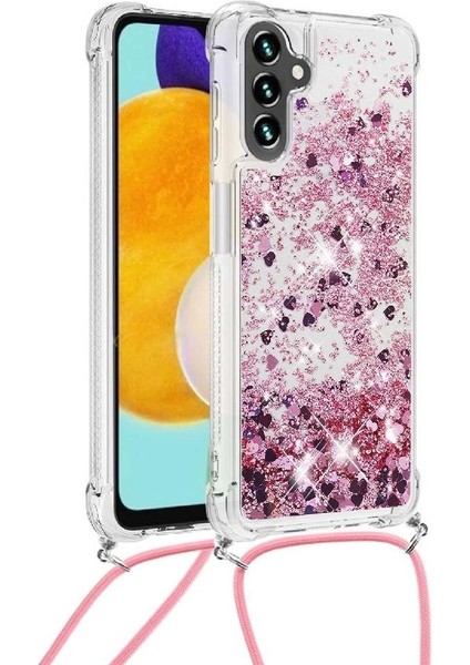 Samsung Galaxy A13 5g Glitter Lens Koruma Ayarlanabilir Kordon İçin Kılıf (Yurt Dışından)
