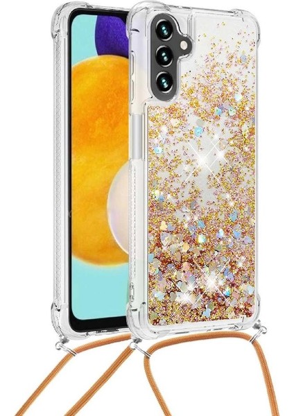Samsung Galaxy A13 5g Glitter Lens Koruma Ayarlanabilir Kordon İçin Kılıf (Yurt Dışından) modelleri