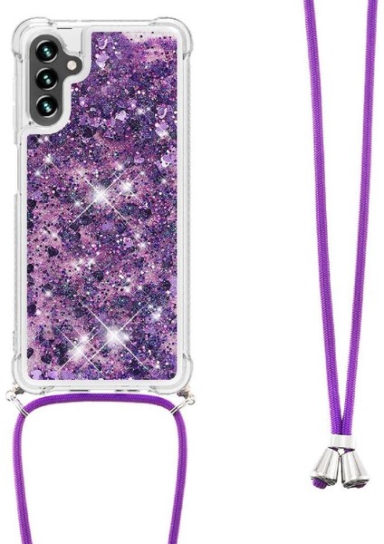 Samsung Galaxy A13 5g Glitter Lens Koruma Ayarlanabilir Kordon İçin Kılıf (Yurt Dışından)
