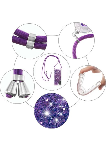 Samsung Galaxy A13 5g Glitter Lens Koruma Ayarlanabilir Kordon İçin Kılıf (Yurt Dışından) fırsatları