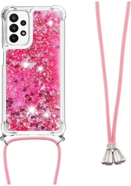 Samsung Galaxy M23 Ayarlanabilir Kordon Glitter Lens Koruma İçin Kılıf (Yurt Dışından) modelleri