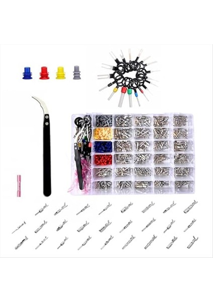 940PCS 26 Tip Pim Konnektörleri Kiti Araç Elektrik Tel Terminali 1-3 5mm Konektörler Otomotiv Terminal Çıkarma Aracı (Yurt Dışından)