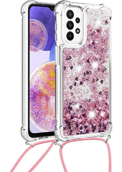 Samsung Galaxy M23 Ayarlanabilir Kordon Glitter Lens Koruma İçin Kılıf (Yurt Dışından) fiyatları