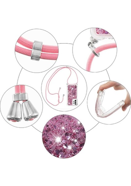 Samsung Galaxy M23 Ayarlanabilir Kordon Glitter Lens Koruma İçin Kılıf (Yurt Dışından) indirimleri