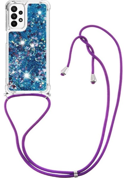 Samsung Galaxy M23 Ayarlanabilir Kordon Glitter Lens Koruma İçin Kılıf (Yurt Dışından)