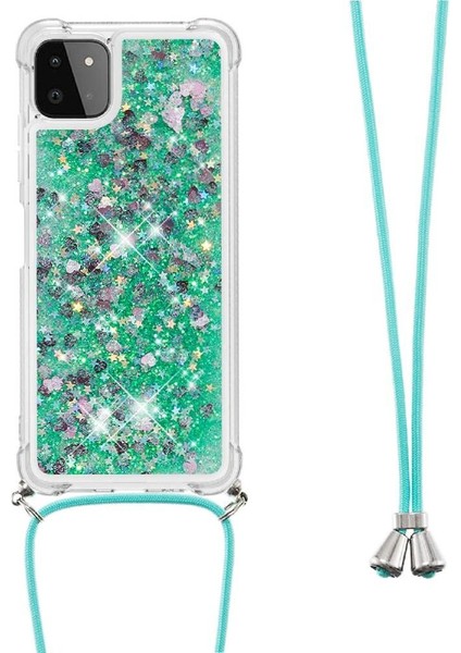 Samsung Galaxy A22 5g Ayarlanabilir Kordon Glitter Dört Köşe Lens İçin Kılıf (Yurt Dışından) fiyatları