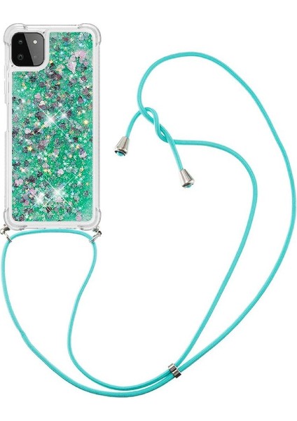 Samsung Galaxy A22 5g Ayarlanabilir Kordon Glitter Dört Köşe Lens İçin Kılıf (Yurt Dışından) modelleri