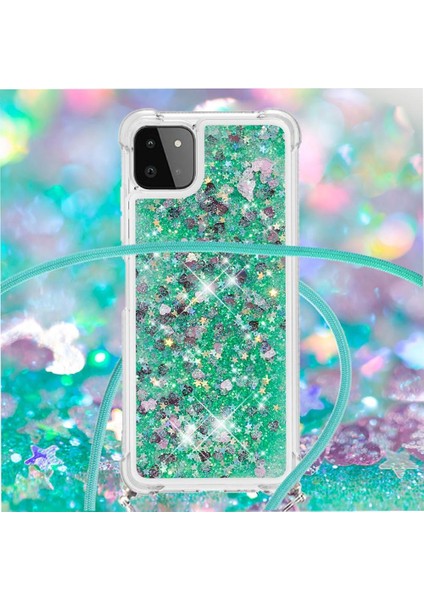 Samsung Galaxy A22 5g Ayarlanabilir Kordon Glitter Dört Köşe Lens İçin Kılıf (Yurt Dışından) fırsatları