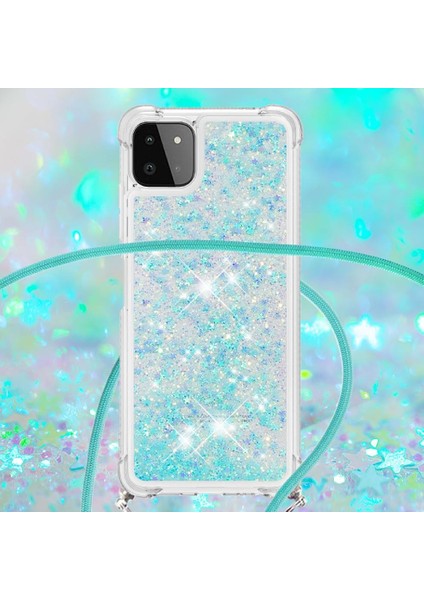 Samsung Galaxy A22 5g Ayarlanabilir Kordon Glitter Dört Köşe Lens İçin Kılıf (Yurt Dışından) indirimleri