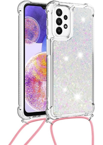 Samsung Galaxy M23 Ayarlanabilir Kordon Glitter Lens Koruma İçin Kılıf (Yurt Dışından) modelleri