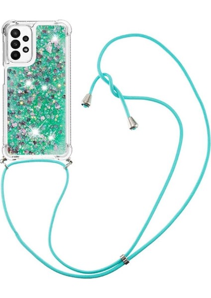 Samsung Galaxy M23 Ayarlanabilir Kordon Glitter Lens Koruma İçin Kılıf (Yurt Dışından)