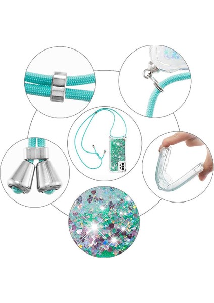 Samsung Galaxy M23 Ayarlanabilir Kordon Glitter Lens Koruma İçin Kılıf (Yurt Dışından) fırsatları