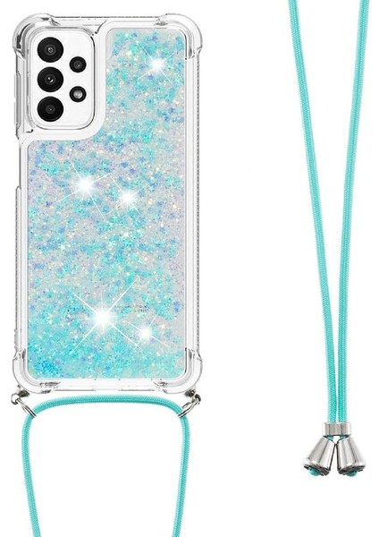 Samsung Galaxy M23 Ayarlanabilir Kordon Glitter Lens Koruma İçin Kılıf (Yurt Dışından)