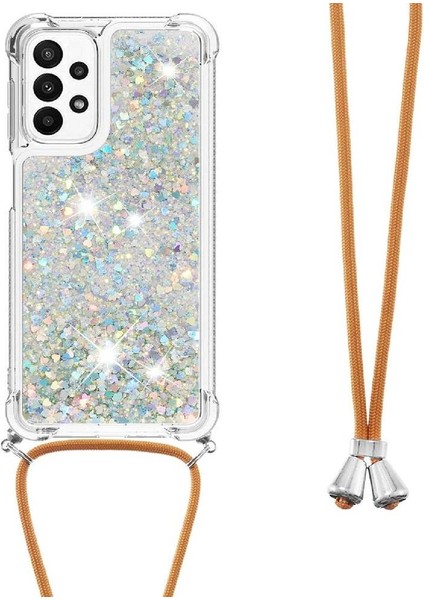 Samsung Galaxy M23 Ayarlanabilir Kordon Glitter Lens Koruma İçin Kılıf (Yurt Dışından) modelleri