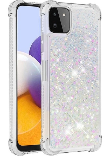 Samsung Galaxy A22 5g Darbeye Quicksand Glitter Sparkle İçin Telefon Kılıfı (Yurt Dışından)