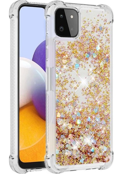 Samsung Galaxy A22 5g Darbeye Quicksand Glitter Sparkle İçin Telefon Kılıfı (Yurt Dışından)