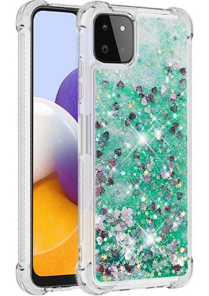 Samsung Galaxy A22 5g Darbeye Quicksand Glitter Sparkle İçin Telefon Kılıfı (Yurt Dışından)