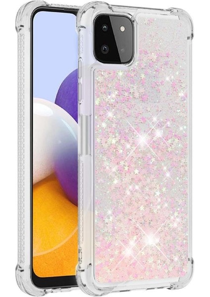 Samsung Galaxy A22 5g Darbeye Quicksand Glitter Sparkle İçin Telefon Kılıfı (Yurt Dışından)
