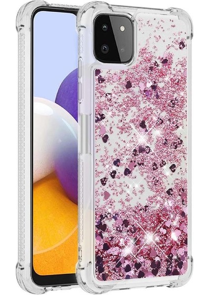 Samsung Galaxy A22 5g Darbeye Quicksand Glitter Sparkle İçin Telefon Kılıfı (Yurt Dışından)