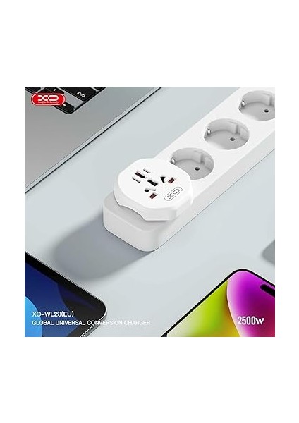 Simple Is Beauty Evrensel Çoklu Seyahat Adaptörü WL23| Eu To (Usa,eu,jan,uk,aus,cn) – 2500W Güç Destekli, Çoklu Ülke Uyumlu, Kompakt ve Güvenli Dönüştürücü, Akım Korumalı | Beyaz fırsatları