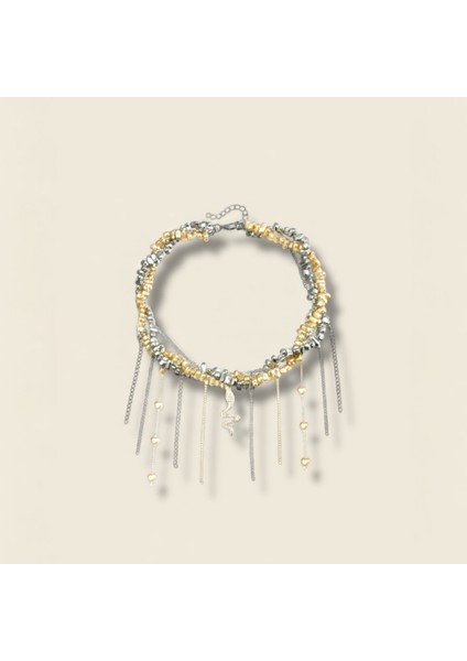 Göz Alıcı Yılan Figürlü Bohem Choker Kolye | Katmanlı Zincir Detaylı Şık Kadın Takı
