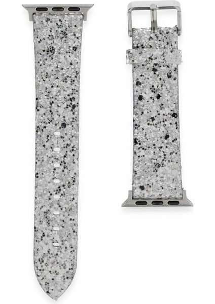 CPT83 Apple Watch 38MM Starry Taşlı Kordon - Gümüş