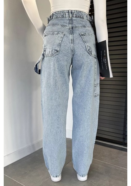 Kadın Kemer Tokalı Yüksek Bel Jean Kot Pantolon P-00019444 modelleri