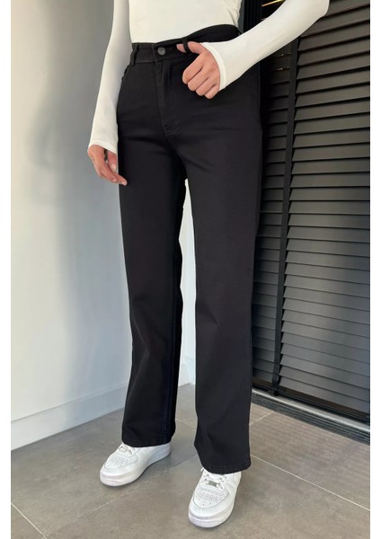 Kadın Yüksek Bel Jean Kot Pantolon P-00019441