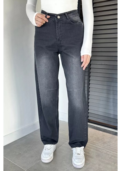 Kadın Yüksek Bel Jean Kot Pantolon P-00019431