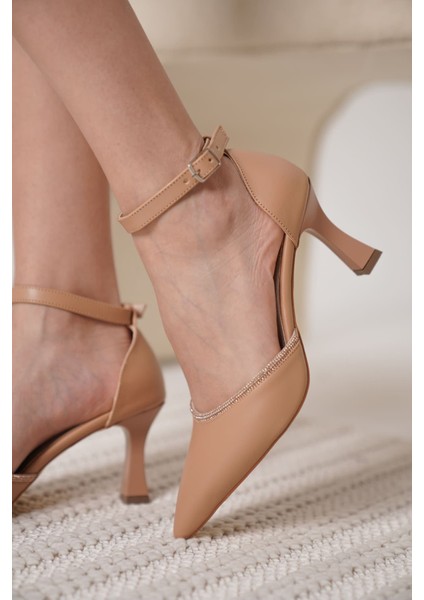 Darla Taşlı Kadın Nude Topuklu Ayakkabı fiyatları