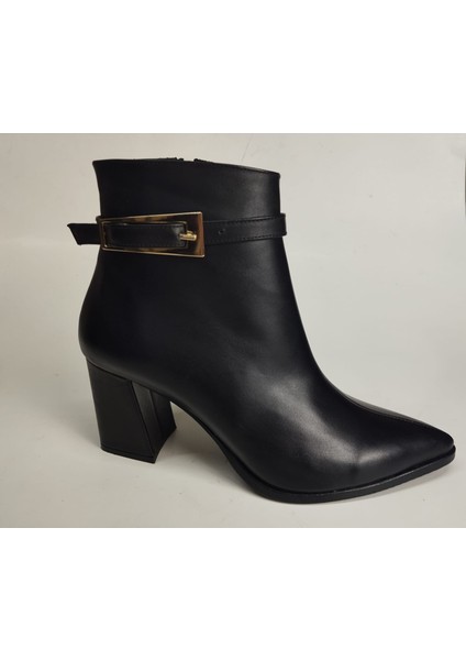 Kadın Hakiki Deri Siyah Topuklu Bot fırsatları