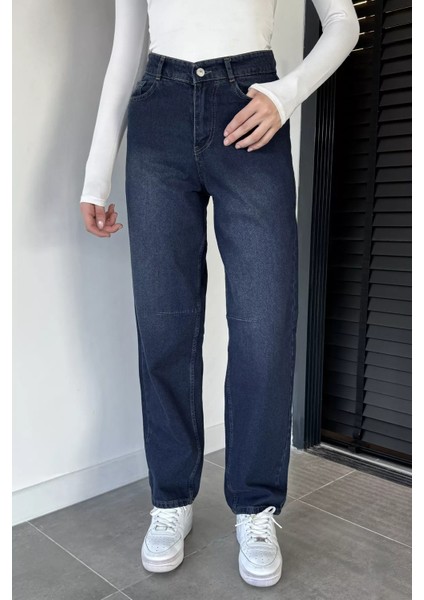 Kadın Yüksek Bel Jean Kot Pantolon P-00019431