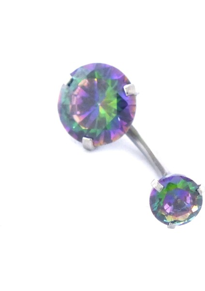 316L Çelik Küçük Mor Zirkon Taşlı Piercing PRC-208 fırsatları