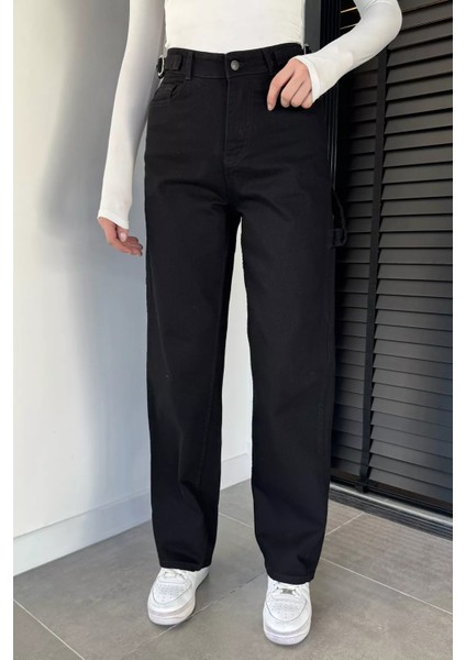 Kadın Kemer Tokalı Yüksek Bel Jean Kot Pantolon P-00019444 fiyatları