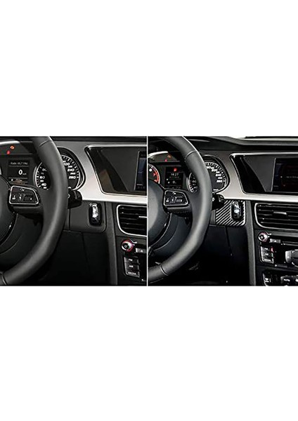 Karbon Fiber Motor Başlat Durdurma Anahtarı Düğmesi Kontak Anahtar Panel Kapak Trim Dekor Audi A4 B8 A5 8t S5 2008-2015 (Yurt Dışından) fiyatları