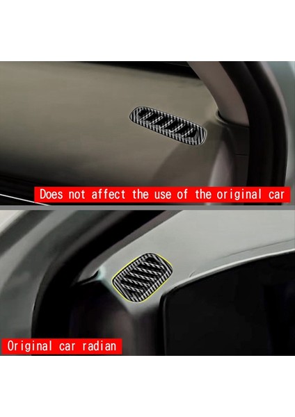 Araç Ön Hava Havalandırma Gösterge Tablosu Klima Çıkış Çerçeve Kapak Hyundai Kona 2024+ Karbon Fiber Desen (Yurt Dışından) modelleri