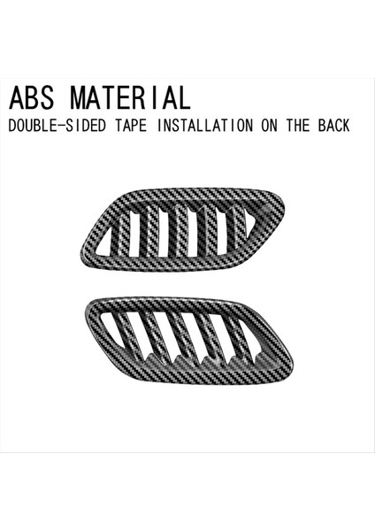 Araç Ön Hava Havalandırma Gösterge Tablosu Klima Çıkış Çerçeve Kapak Hyundai Kona 2024+ Karbon Fiber Desen (Yurt Dışından) indirimleri