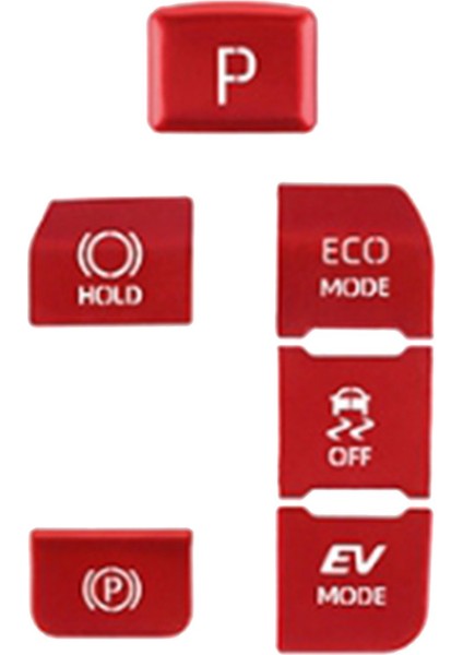 Toyota Alphard 40 Serisi Dişli Düğmesi Sticker Üst Düzey Sürüm Için Handbrake Düğmesi Sticker Alüminyum Kırmızı (Yurt Dışından)