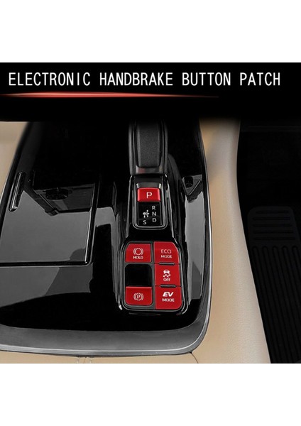 Toyota Alphard 40 Serisi Dişli Düğmesi Sticker Üst Düzey Sürüm Için Handbrake Düğmesi Sticker Alüminyum Kırmızı (Yurt Dışından) modelleri